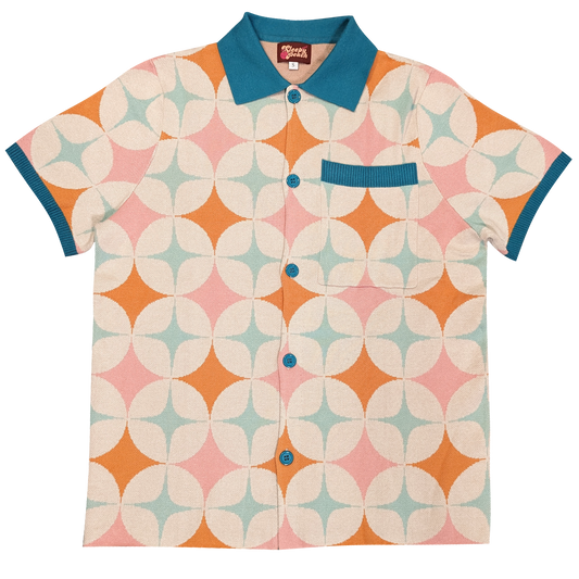 The Great Atomic Tomorrow Knit Button Up - Sleepy Peach
