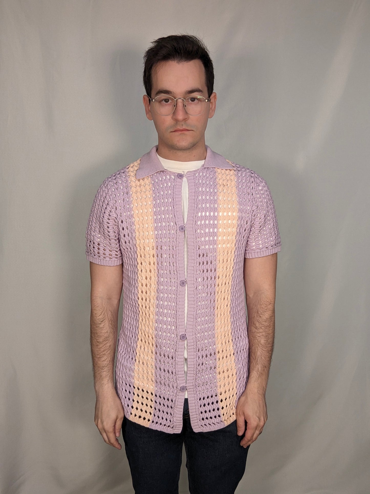 The Lavender Vacay Knit Button Up