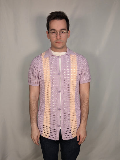 The Lavender Vacay Knit Button Up