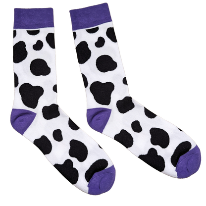 The Big Moo'd Cow Socks - Sleepy Peach