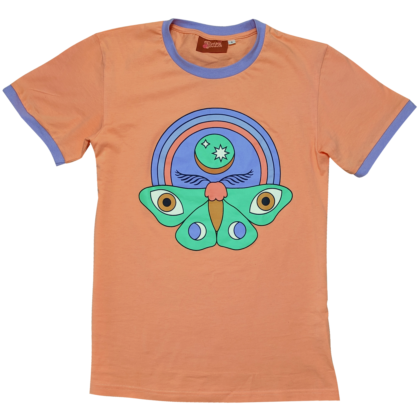 The Cosmic Moth Shirt - Sleepy Peach