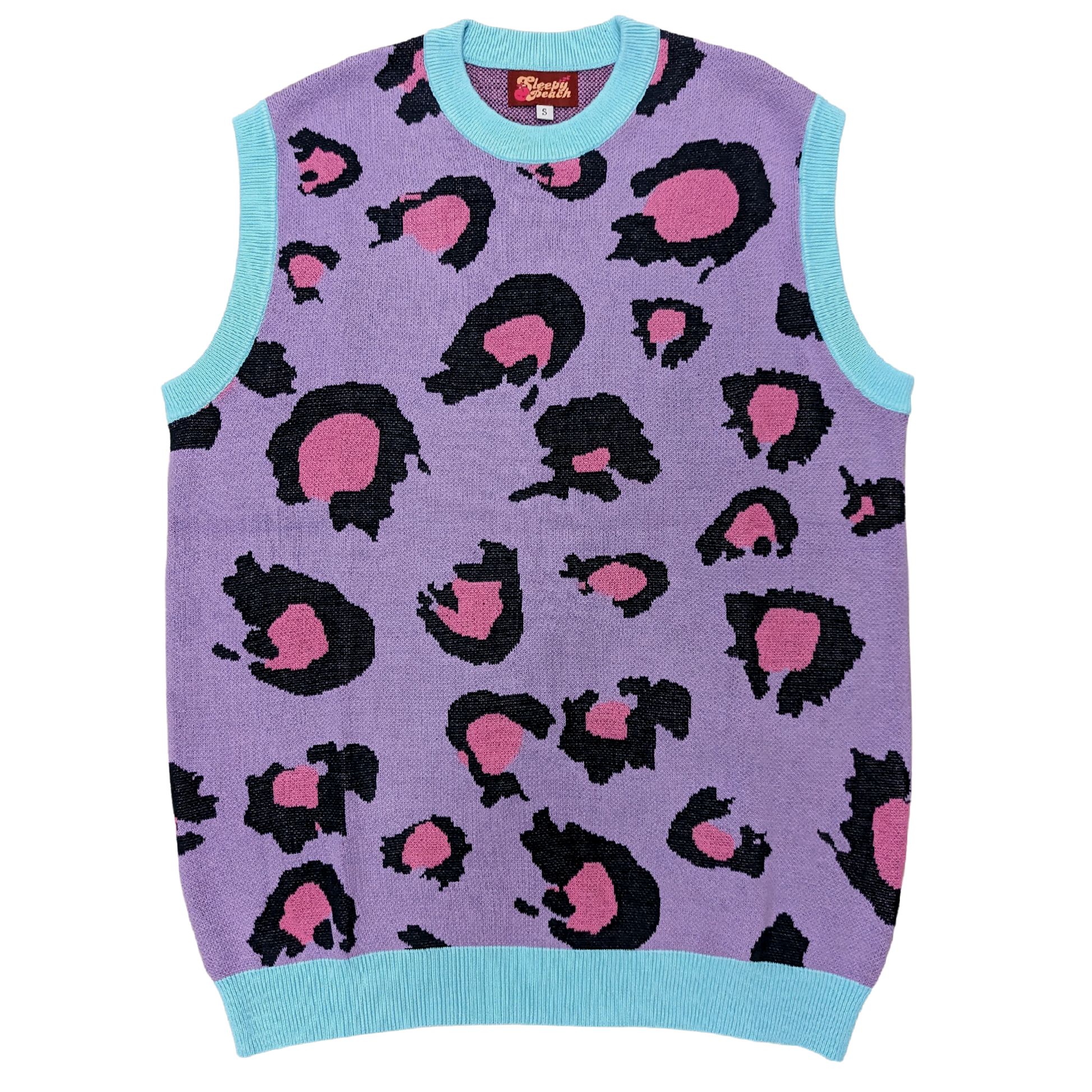 The Purple Leopard Vest - Sleepy Peach