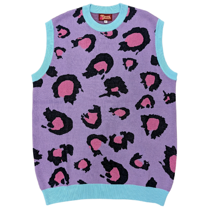 The Purple Leopard Vest - Sleepy Peach