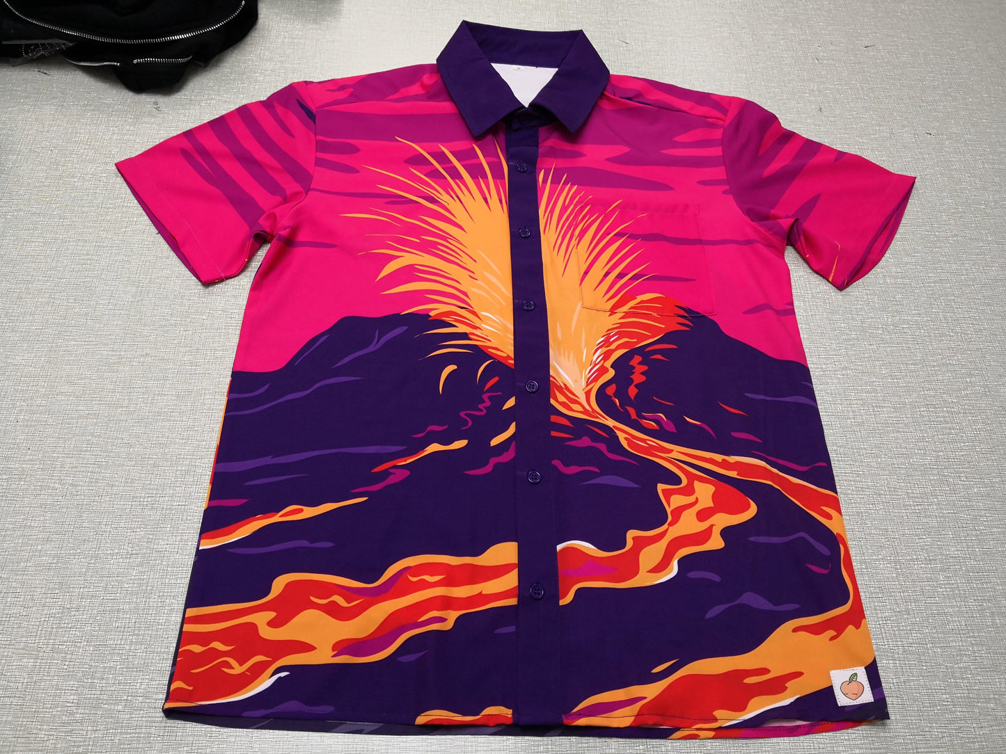 The Painted Volcano Button Up - Sleepy Peach