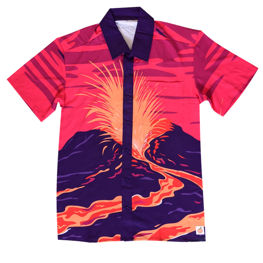 The Painted Volcano Button Up - Sleepy Peach